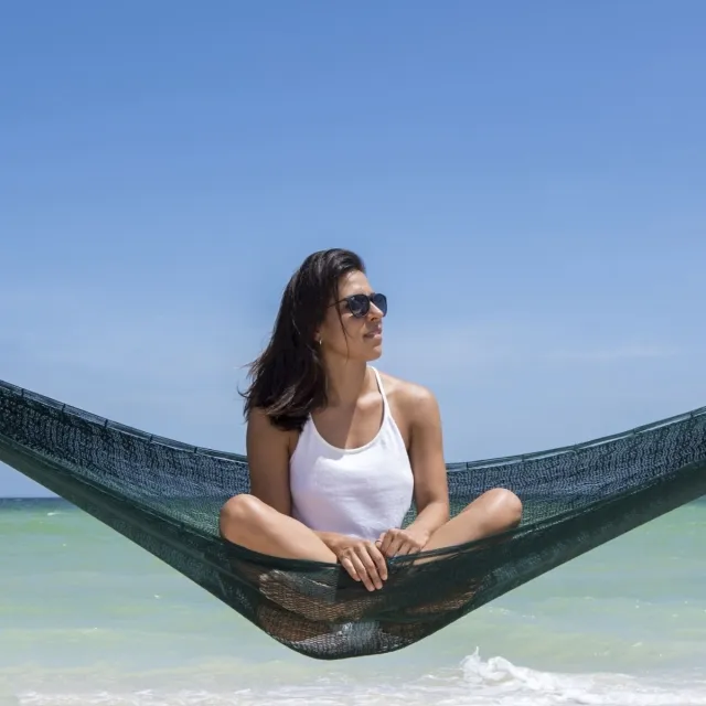 Mexican single hammock dark green by MacaMex MA-00114 color grün