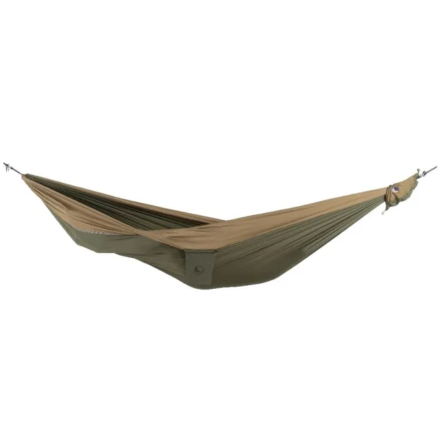 Kingsize travel hammock armygreen-brown by Ticket to the moon TM-THK-2408 color grün