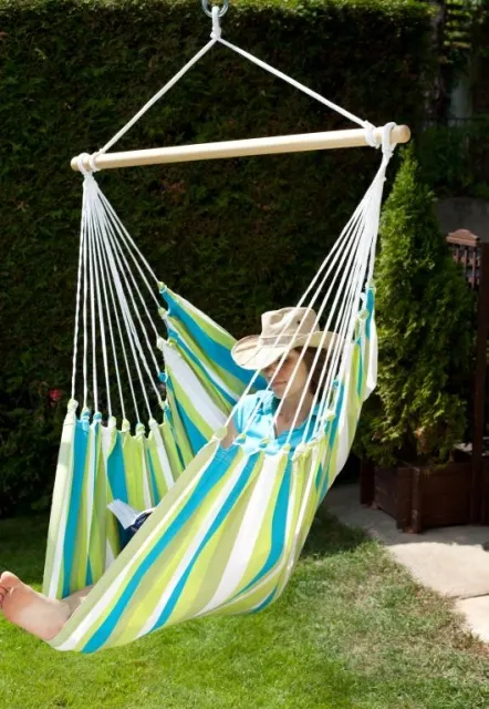 Hanging Chair Lazy anthrazit + Cayo Grande beach MacaTex by MacaMex MA-91278 color grün