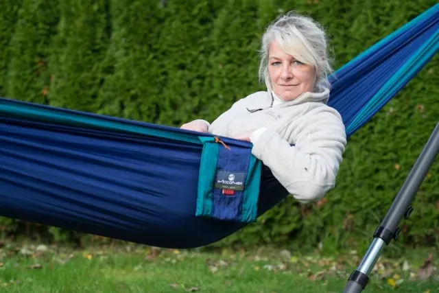 Camper Travel Hammock Double Blue Emerald 3936 by MacaMex MA-0923936 color blau