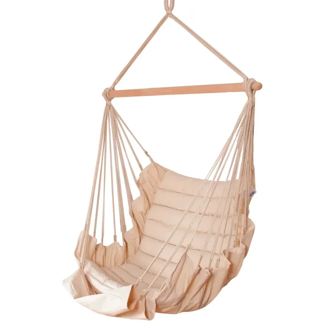 SoftChair Creme FSC™ certified softly padded hanging chair robust and easy to care for by MacaMex MA-11506 color beige