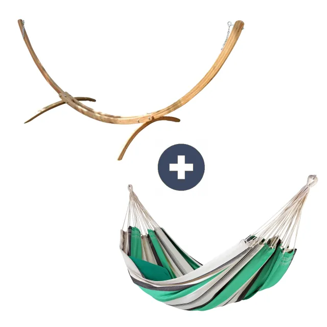 Siesta Grande Deluxe Brasil Comfort Premium Verde Set by MacaMex MA-90153 color grün