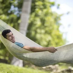 Single Hängematte grande natur weiß