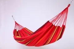Brasil Ceara Corazon - Single hammock red cotton by MacaMex MA-01001 color rot