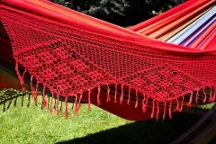 Brasil Comfort Verano mit Macrame Rand by MacaMex MA-01052 color rot