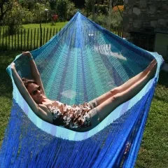 Family Hammock Caribe plus by MacaMex MA-00247 color blau