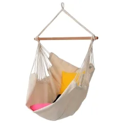 Relaxa natur Brasilian hammock chair cotton natural white by MacaMex MA-11400 color natur / beige