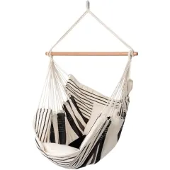 Relaxa Cafe hanging chair cotton brown FSC™ certified by MacaMex MA-11403 color braun