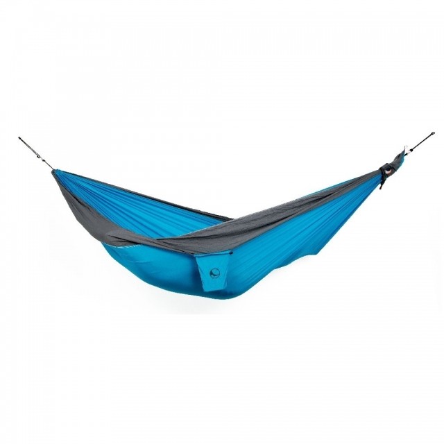 Double travel hammock original aqua grey by Ticket to the moon TM-THD-1503 color blau