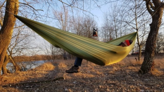 Ultralight hammock ZEN green by Bushmen BU-1UHAZENG color grün