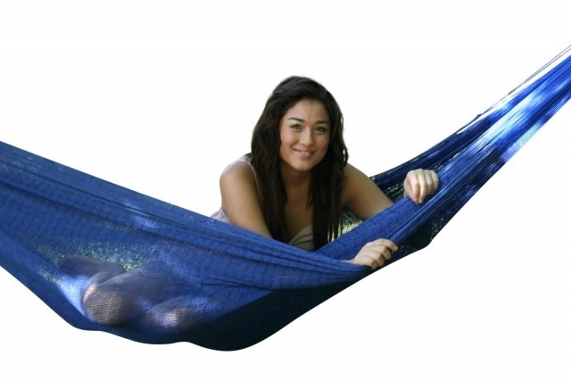 Mexican Single Hammock PLUS dark blue by MacaMex MA-00312 color blau
