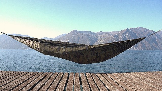 Hammock CAMO with carabiners by Bushmen BU-1HAZENCAMOWC color camouflage