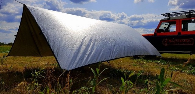 THERMO - Tarp™ 3 x 2 m olivgreen with 14 attachment points by Bushmen BU-1THATARP2X3 color grün