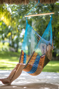 Mexican Net Hanging Chair Multicolor Cotton by MacaMex MA-10020 color bunt