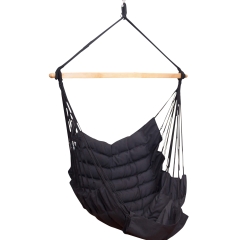 SoftChair black FSC™ quilted hammock chair easy care by MacaMex MA-11505 color schwarz