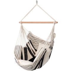 Relaxa Cafe hanging chair cotton brown FSC™ certified by MacaMex MA-11403 color braun