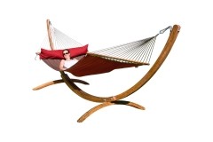 Siesta Grande California Hot Chocolate Hammock Set by MacaMex MA-90603 color rot