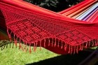 Brasil Comfort Verano mit Macrame Rand by MacaMex MA-01052 color rot