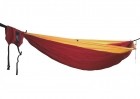 Camper Double Hammock  Bordeaux  red with yellow gold fringe tree huggers included by Hideaway Outfitters HO-0010251425 color rot